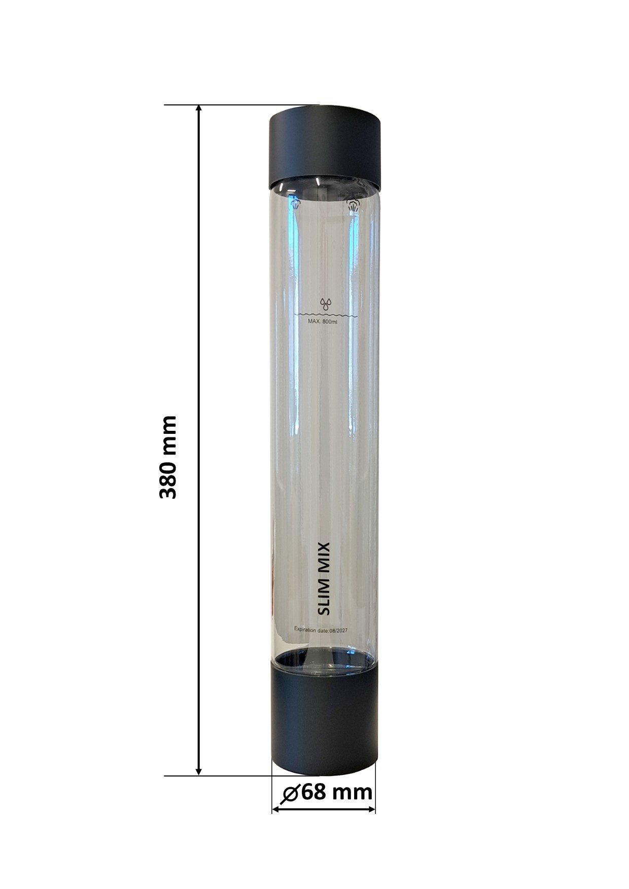 Obrázok 3 - Náhradná fľaša čierna 1L pre výrobník Slim Mix