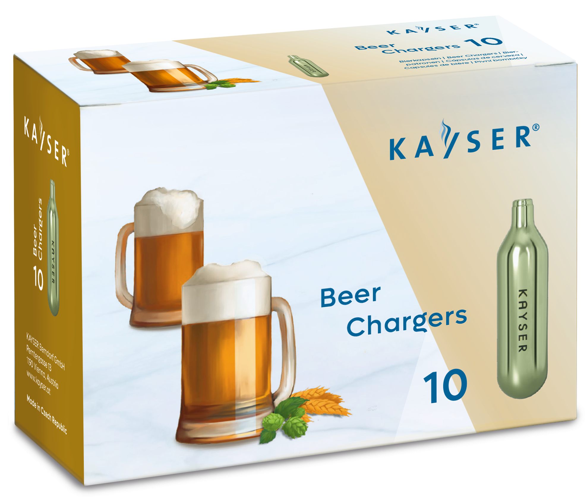 Produkt Jednorazové bombičky Kayser 16g CO2 beer 10 ks